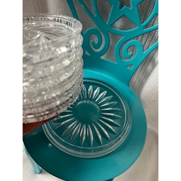 Vintage set of 6 Crystal Coasters - Picture 2 of 8